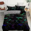 Soft And Comfortable Hexagon Print Duvet Cover Set For Bedroom And Guest Room Includes 1 Duvet Cover And 2 Pillowcases