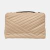 [Pre-Owned] Kira Large Nude Pink Lambskin Quilted Shoulder Bag With Gold Hardware - Very Good #1H3HCEZ