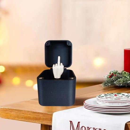 Раскладывающаяся коробка в виде среднего пальца, розыгрыш, сюрприз в виде среднего пальца, подарочная коробка, веселый средний палец