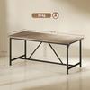 Dining Table For 6 8 People Modern Rectangular Kitchen Table With Wood Grain Finish 180 X 80 X 75.5 Cm Natural