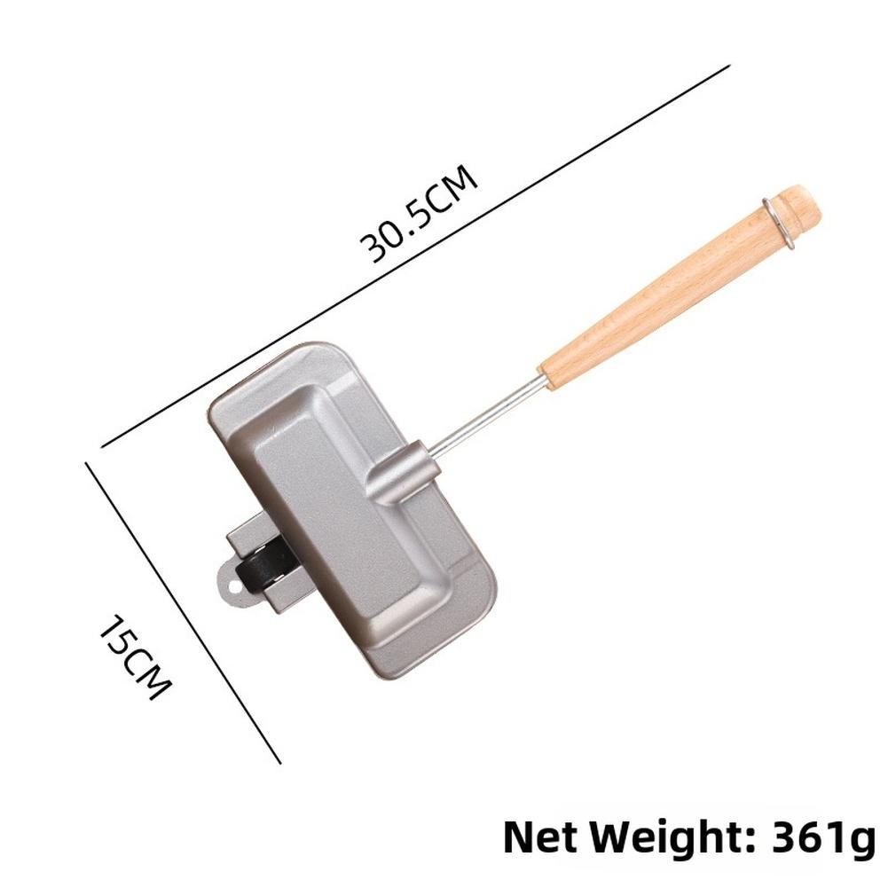 Breakfast Cooking Gray Sandwich Grill Pan Double Sided Aluminum Alloy Non-Stick Coating Lightweight Construction