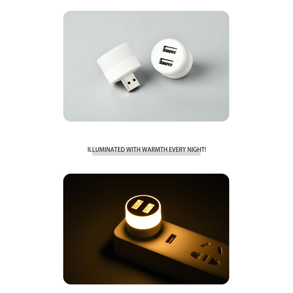 Светодиодный ночник с USB-разъемом, портативная дисковая лампа, 5 В, лампы для чтения, мини-светильники для книг, работающие от внешнего аккумулятора, для кемпинга