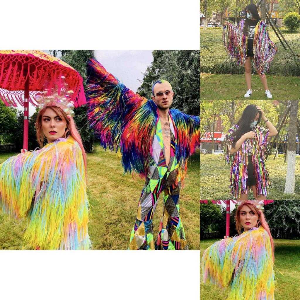 Красочная радужная куртка-дождевик в стиле макарон для радостных празднований