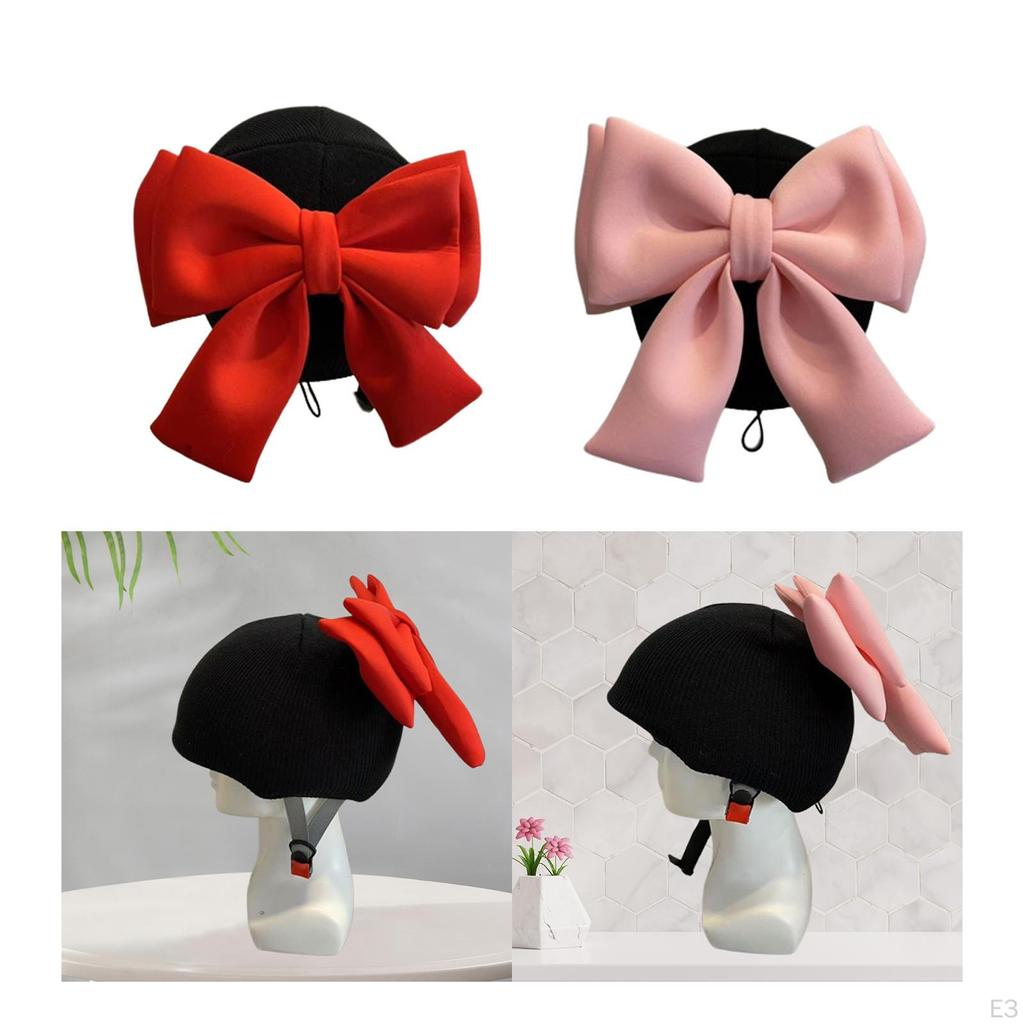 Чехол для лыжного шлема, подходит всем, шапка, милый бант, вязаная шапочка для катания на коньках, велоспорта, сноуборда, забавная