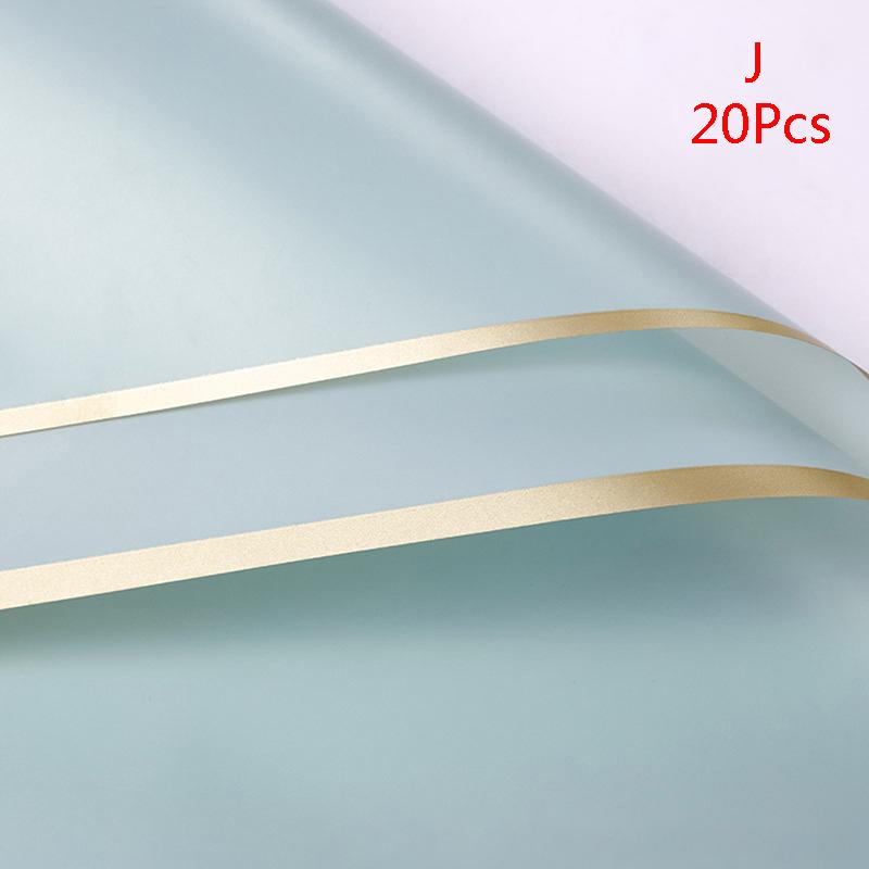 Водонепроницаемая крафт-бумага с золотым краем, оберточная бумага для букета цветов, упаковка флориста