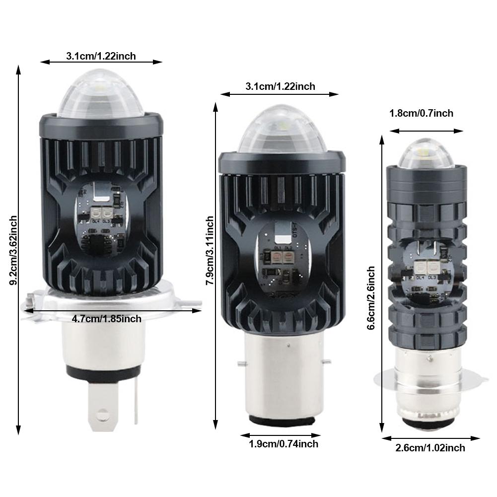 Светодиодная фара для мотоцикла 3030 Chips Strobe Flash Beam для скутера, мотоцикла H4 BA20D PX15D, фары, лампы для фар