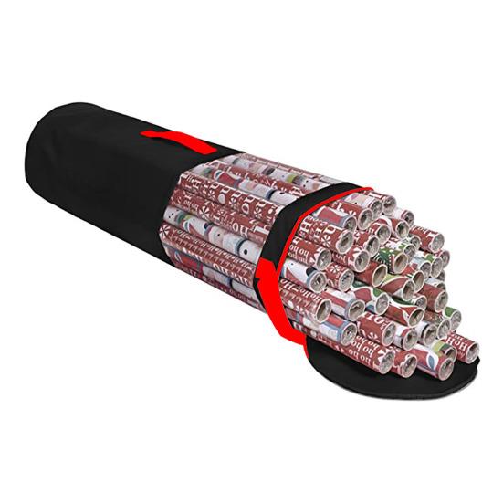 Органайзер для хранения подарочной упаковочной бумаги с ручкой и застежкой-молнией. Большой вместительный водонепроницаемый портативный держатель для упаковочной бумаги.