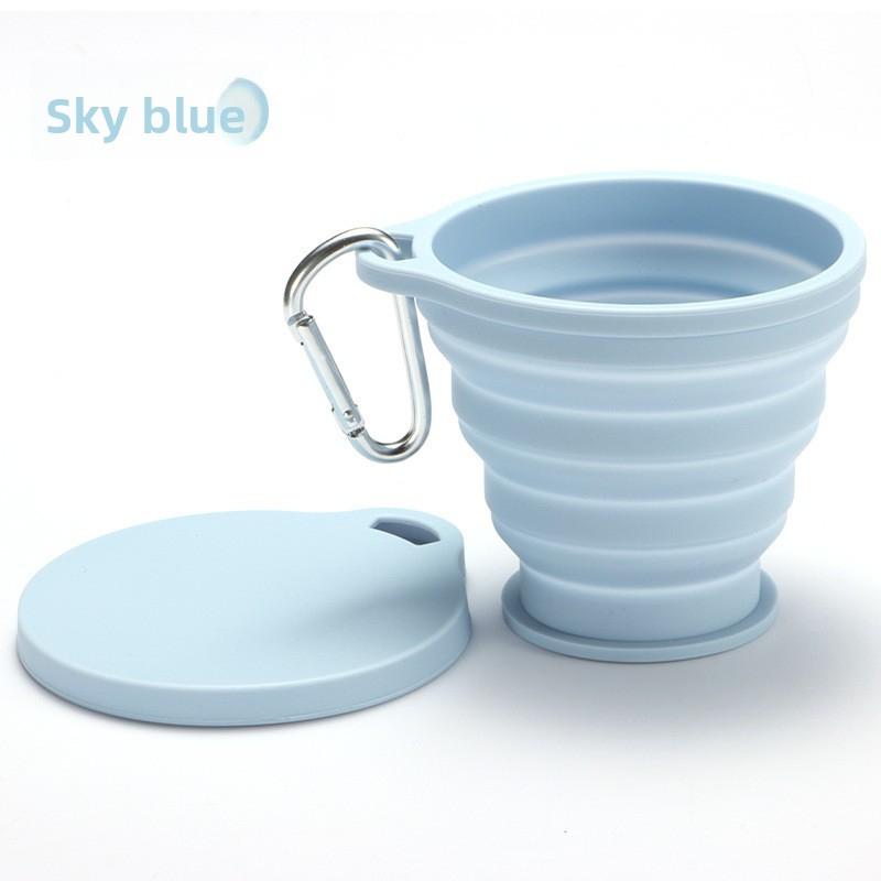 Silicone Collapsible Travel Cup, Foldable Camping Cup,Reusable Portable Drink Cup/Mug for Hiking, Outdoors, Travel