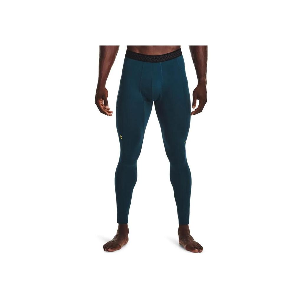 Under Armour Rush ColdGear Compression Training Leggings Men Bottoms Blue 1366060-413