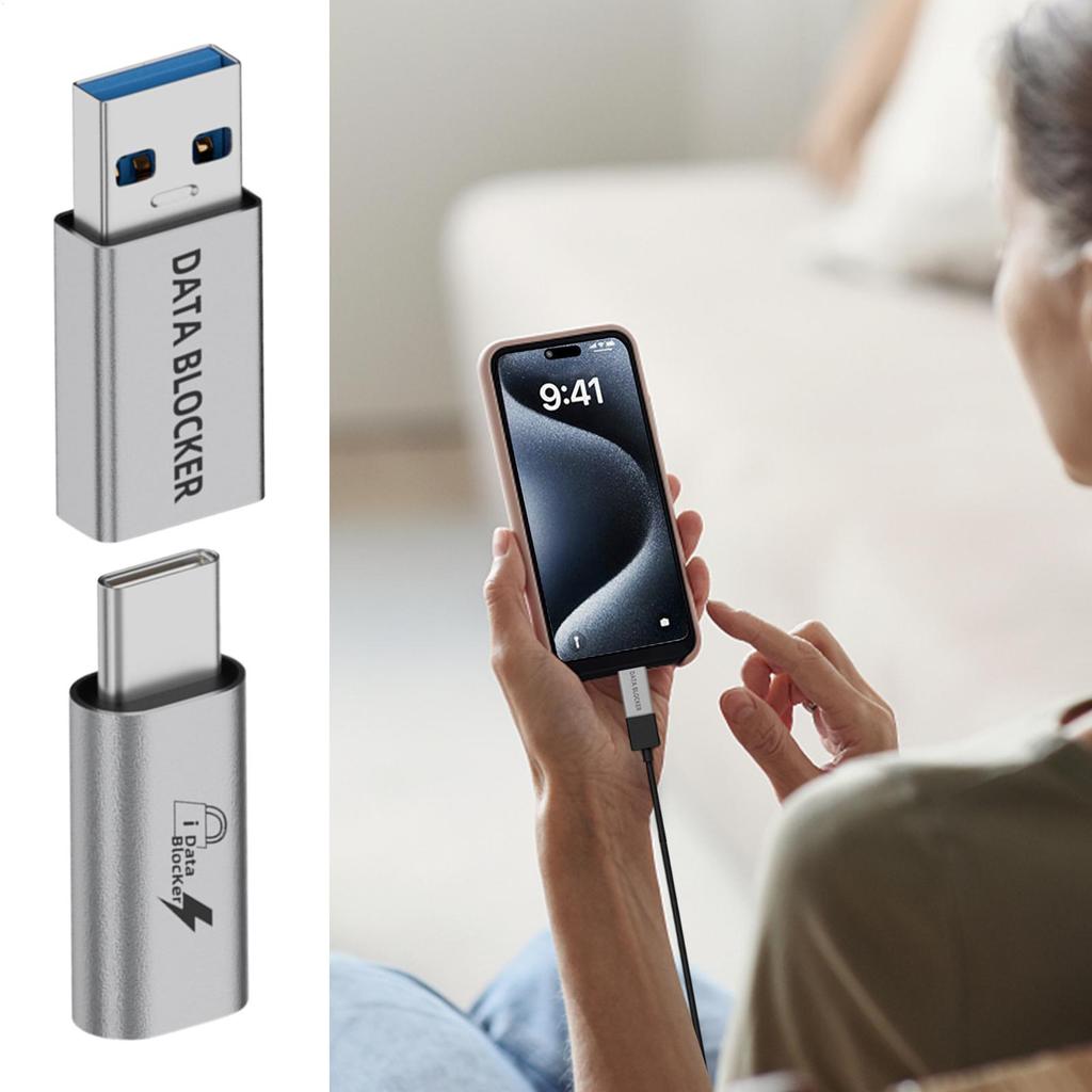 Type-C For Notebook Mobile Phone PC Laptop Charging USB Blocker Anti Juice Jacking Adapter USB Data Protector Defender Adapter
