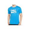 Nike Спортивная футболка с логотипом и круглым вырезом, мужские топы, синяя DR7808-435