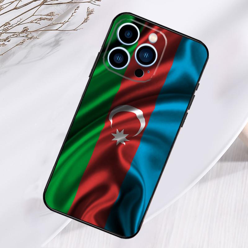 Чехол для телефона с флагом Азербайджана для iPhone 17 Pro Max 16 15 13 12 11 14 Pro Max Plus 13 12 Mini 16e 17 Air Cover