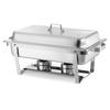 Rectangle Chafing Dish, 8.5L 2 Pack Stainless Steel Chafing Dish, Food Warmer Chafer Complete Set with Hollow Handle, 1 Food Tongs, Lid, Fuel Holder,