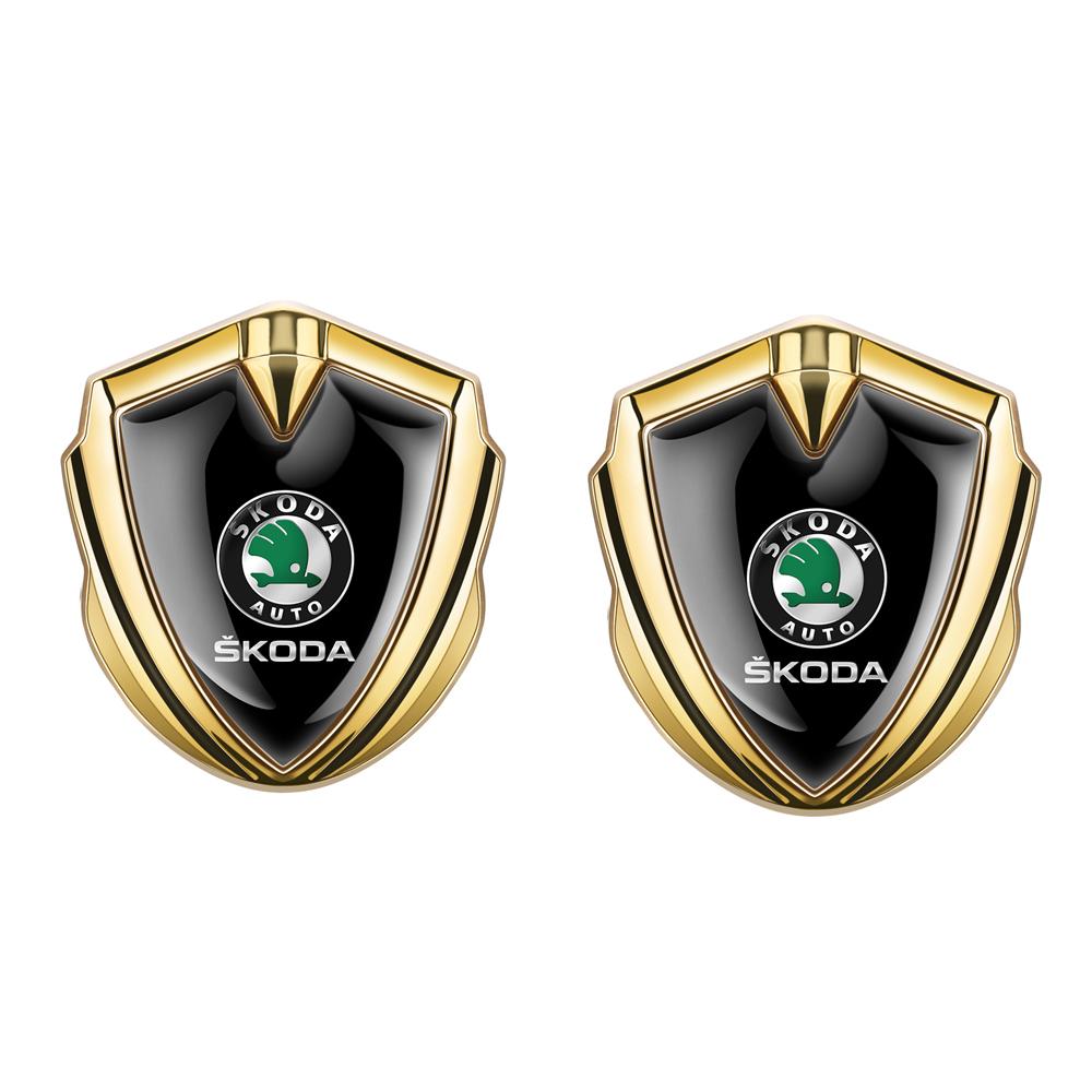 1/2pcs 3D Metal Car Body Window Decoration Stickers Badges Auto Styling For Skoda Octavia Fabia Rapid Yeti Superb A5 A7 VRS VII HA5