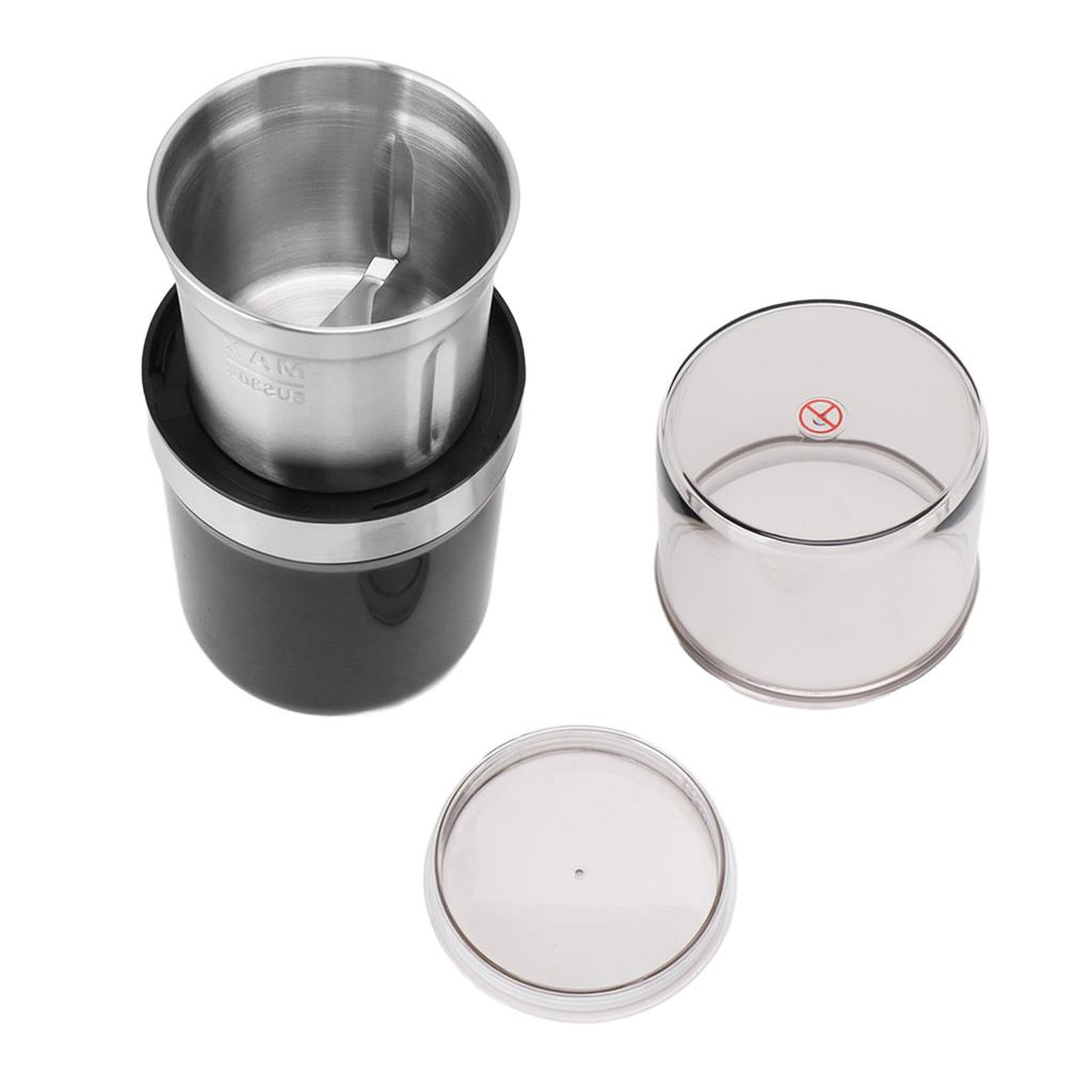 Small Electric Grinder 100g Capacity Stainless Steel Blade Portable Home Coffee Bean Mill for Spice