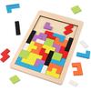 1 Set Wooden Jigsaw Puzzle Baby Early Education Fun Game Children Thinking Logic Square Toy Puzzle Macaron Color