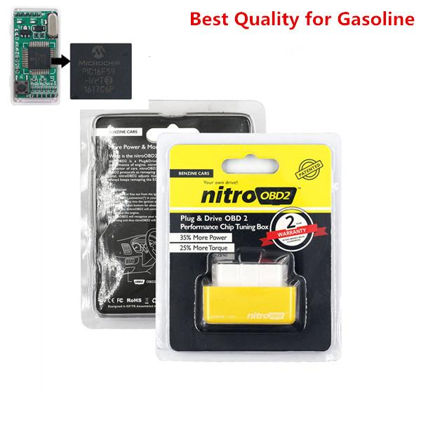 Nitro OBD2 EcoOBD2 Double ECU Chip Tuning Box NitroOBD2 Eco OBD2 For Benzine Diesel Car 15%Fuel Save More Power Torque Free Ship