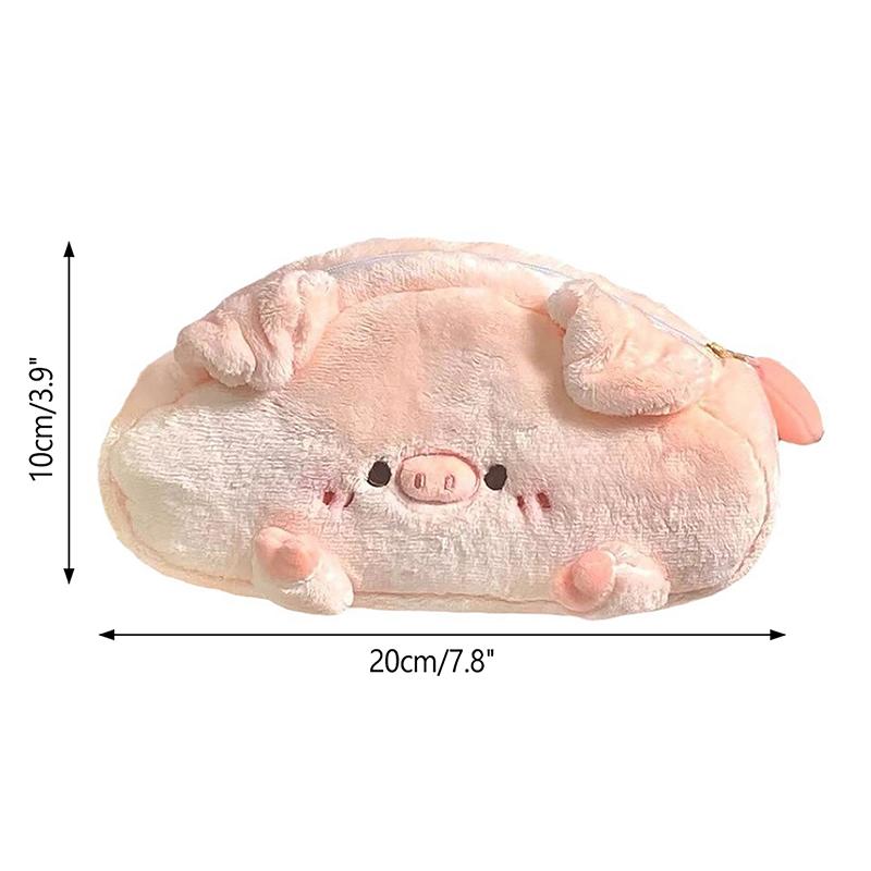Розовый поросенок плюшевый пенал канцелярская сумка милый школьный пенал для хранения косметики коробка школьные принадлежности обратно в школу
