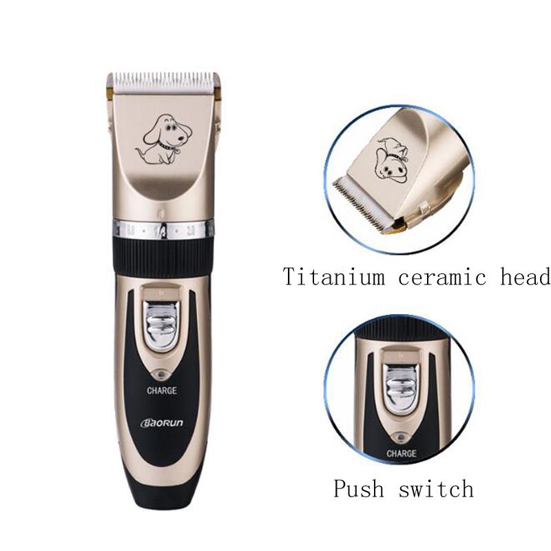 Baorun P2 Electric Hair Clipper Pet Shaver Rechargeable Teddy Bear Dog Cat Hair Clip Knife Puppy Hair Clipper Copper pet trimmer