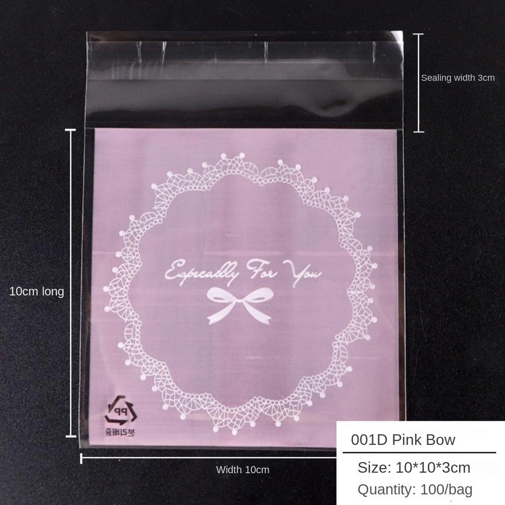 100 шт. Пластиковые пакеты для конфет и подарков Розовые Пакеты для упаковки печенья и выпечки Хлеб Тосты