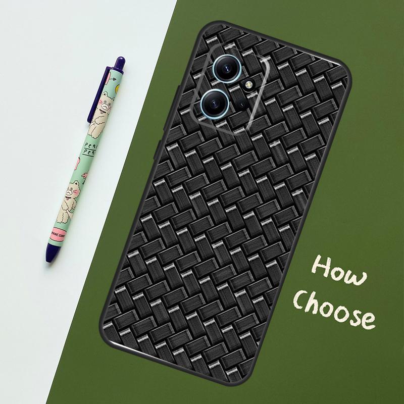 Чехол с металлическим узором из стали и железа Для Xiaomi Redmi Note 12 11 10 9 Pro 12S 11S 10S 9S Задняя крышка Для Redmi 12 9C 10C 12C