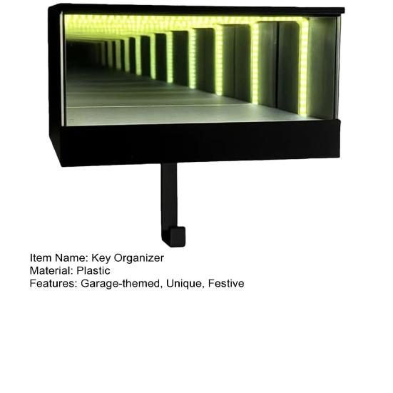 Бесконечность Держатель для ключей от гаража Светодиодная подставка для ключей от машины с 3D-иллюзией туннеля Ключ