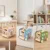 Wooden Activity Bus Multifunctional Shape Sorter with Beads Educational