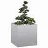 VidaXL Planter 80x80x80 Cm Galvanized Steel, Flower Pot, Plant Stand, Raised Bed, Planter Support 860785
