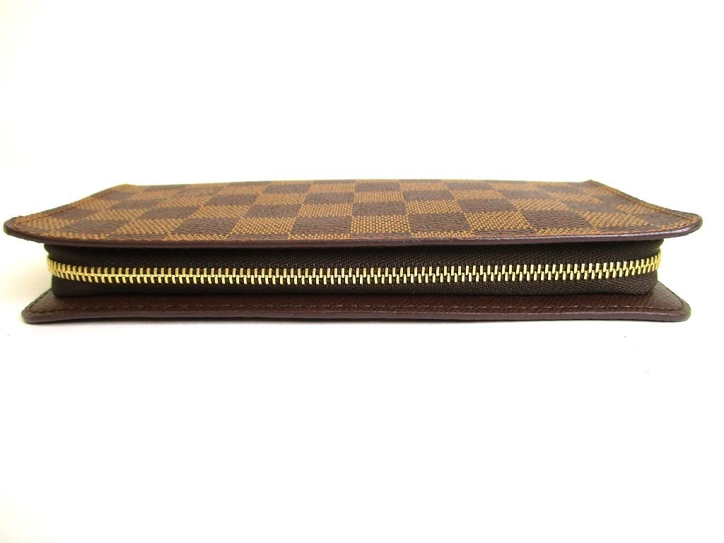 Оригинальный кошелек LOUIS VUITTON Damier Leather с круговой молнией Porto Monnaie Zip #9803 Открытая коробка