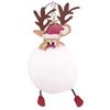 Christmas Deer Keychain Keyring Faux Fur Cute Reindeer Pom Pom Fluffy Plush Ball Charm