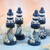 Nautical Wooden Lighthouse Beacon Tower Beach Starfish Shell Diy Crafts Ornament
