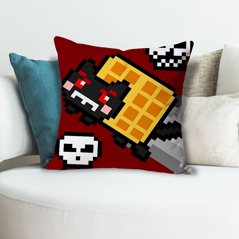 Cute NNyan Cat Anime Celebrity Merchandise AllMatch Printed Pillow Case Sofa Car Office Room Decoration Protector