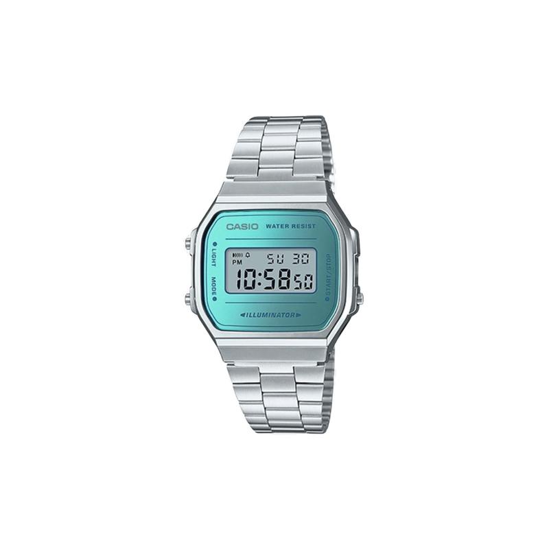 Casio Индивидуальные часы, модифицированная серия, желтое зеркало, серебристый пластиковый корпус, водозащита для жизни, модный тренд A168WEM-2, модифицированные-Серебристые A168WEM-2