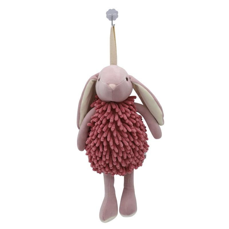 Cartoon Animal Shenier Hand Towel 2-in-1, Children and Adults Thick and Cute Hanging Hand Towel