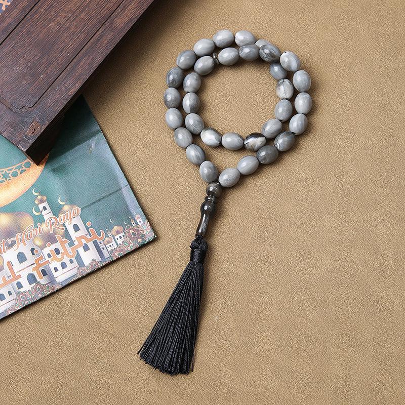 Ручной работы 33-бусинный тасбих: Исламские молитвенные бусы с Ближнего Востока