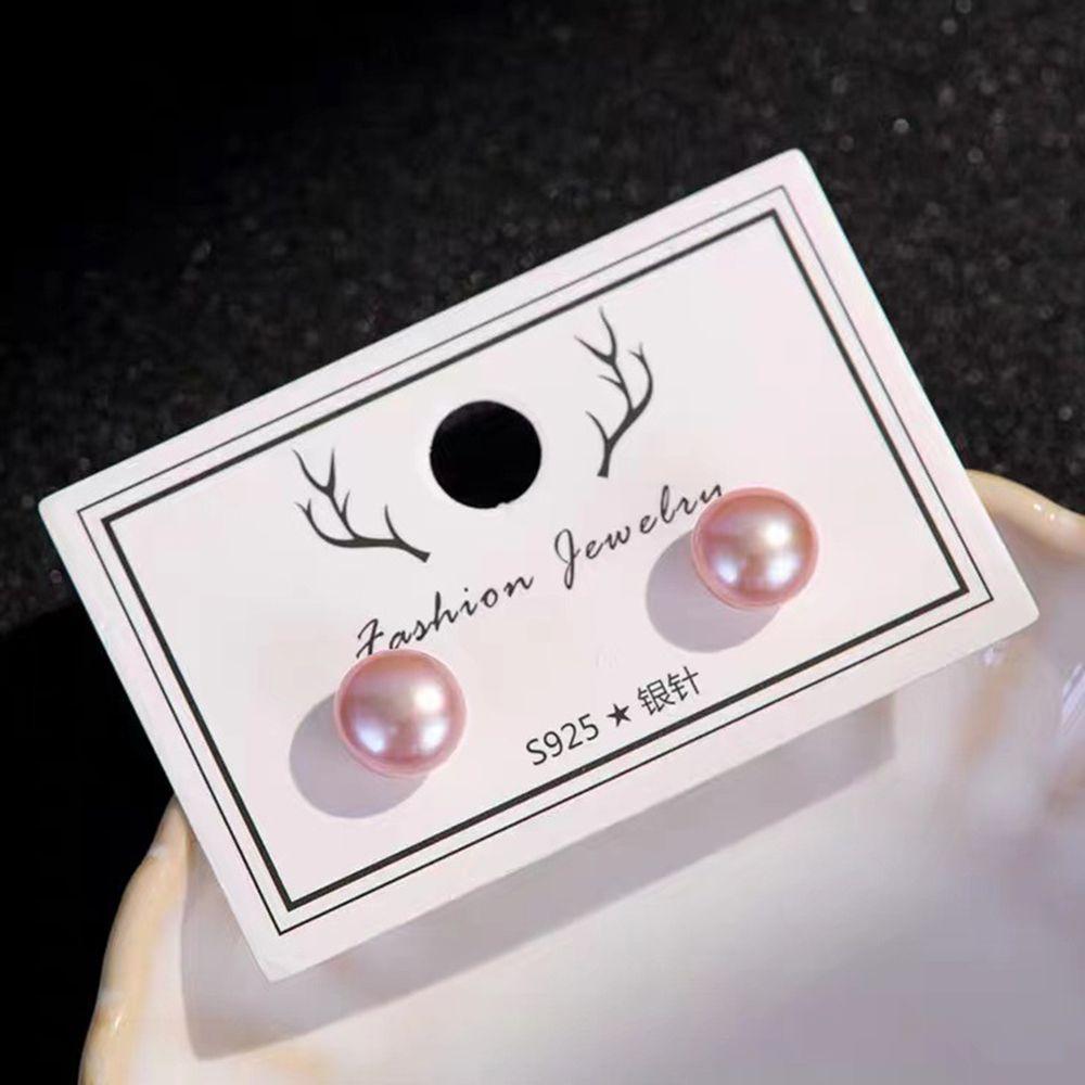 Solid Color Party Simple Women Jewelry Korean Earrings Fashion Design Pearl Stud Earrings