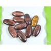 8X16MM Natural Tiger Eye Oval Cabochon Loose Gemstone 10Pcs Lot 53Cts. A-525