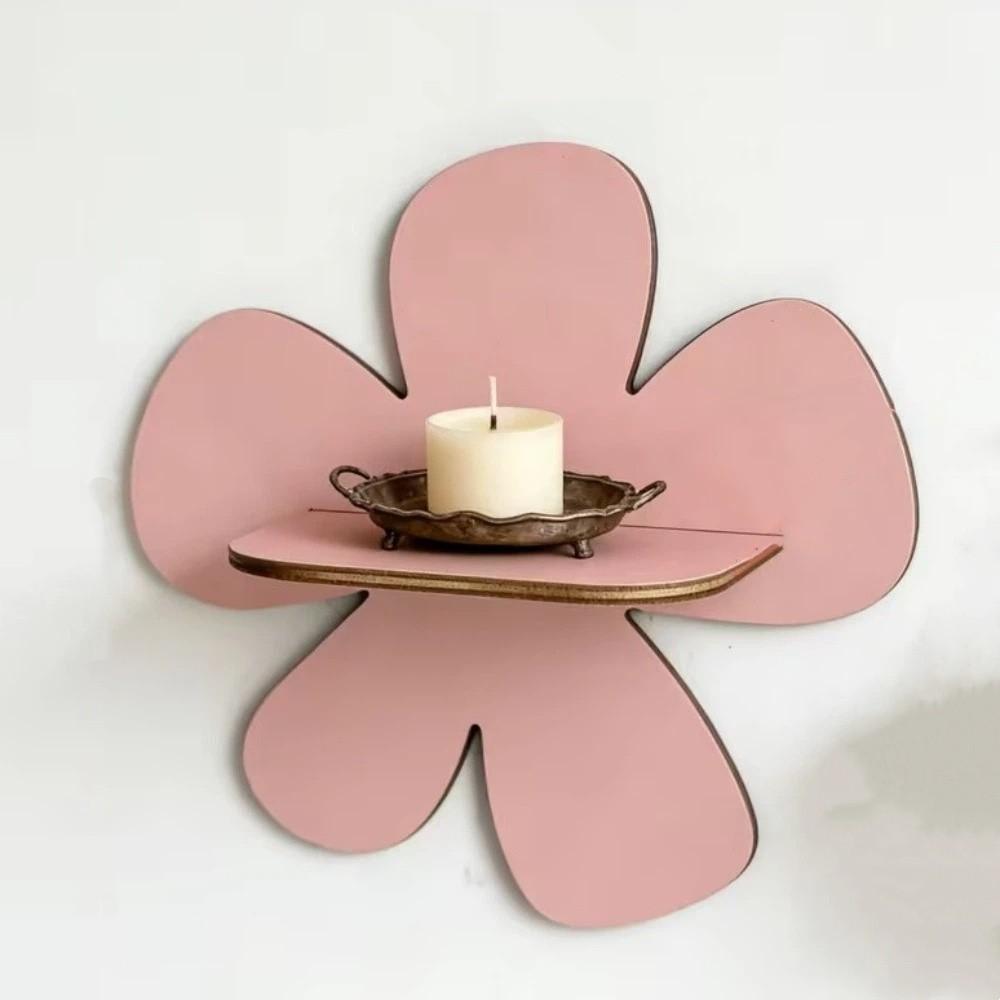Wall-Mounted Flower Floating Wall Shelf Wooden Wall Hanging Shelf Modern Plant Shelf Office