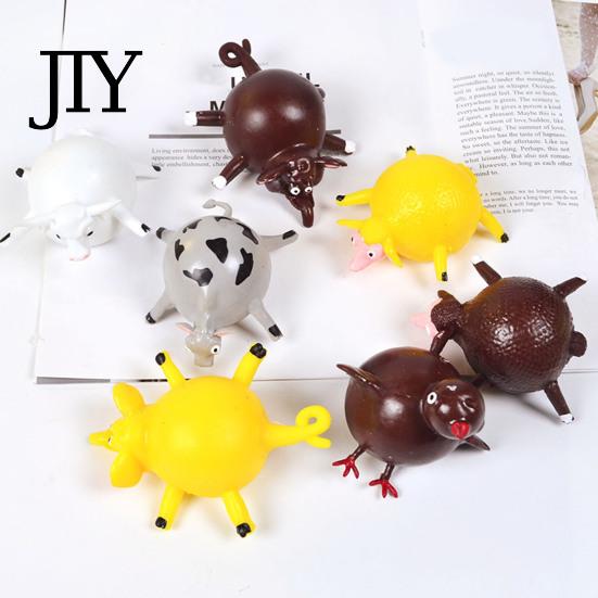 Thick Hollow Halloween Animal Inflatable Vent Toy, TPR Soft Blow Up Bouncing Ball for Stress 40 Cm Relief, Fidget Toy Forest Party Baby Shower