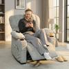 Recliner Electric TV chair with reclining function, USB, cup holder, 2 memory positions for living room, grey