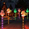 Christmas Tree Lights Solar Stake Lamp Animated LED Lawn Decor Soft Warm Lighting for Garden Path Holiday Display Lights