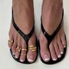 5PCS/3PCS Adjustable Open Foot Rings Polished Finish Beach Jewelry  Summer Season