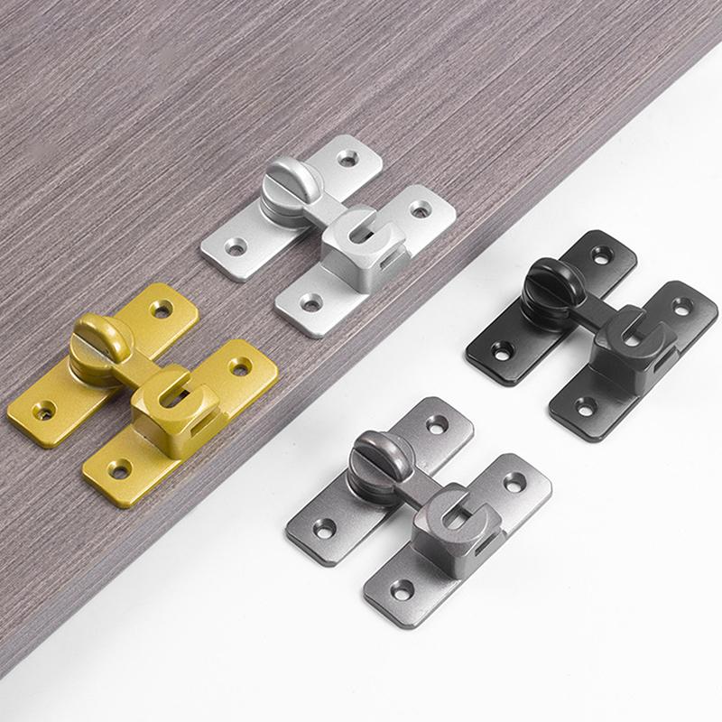 Защелка для двери Дверные засовы Домашняя безопасность Сверхпрочный цинковый сплав 90 180 градусов Легкая установка Замок для раздвижной двери Противоугонный замок