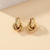 Hoop Earrings Shiny Electroplating Fashion Twisted Stud Earrings Stud Jewelry