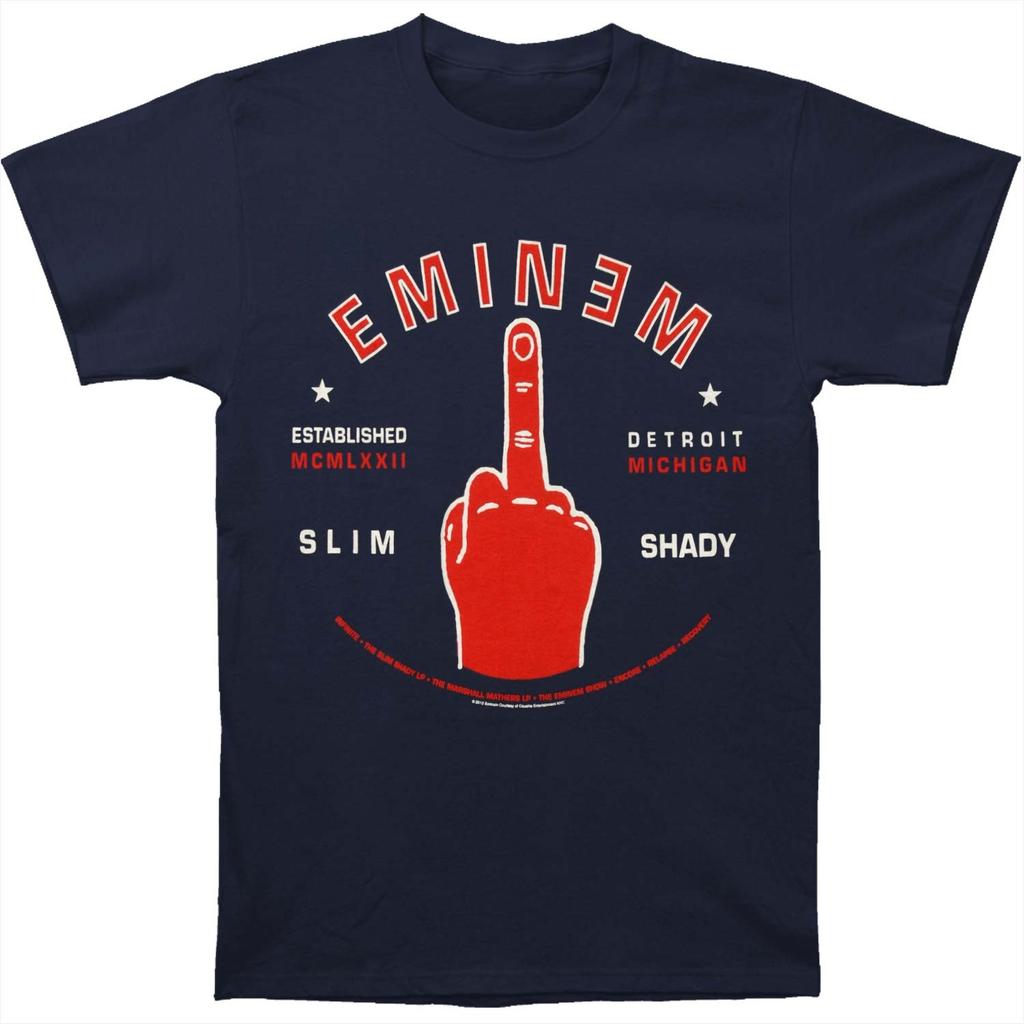 Мужская футболка Eminem Detroit Finger X Синяя