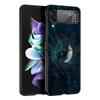 Чехол для телефона 'Планета и звездное небо' для Samsung Galaxy Z Flip3 Flip4 Flip5, ПК-корпус для Z Flip 3 4 5, Черная жесткая складная крышка