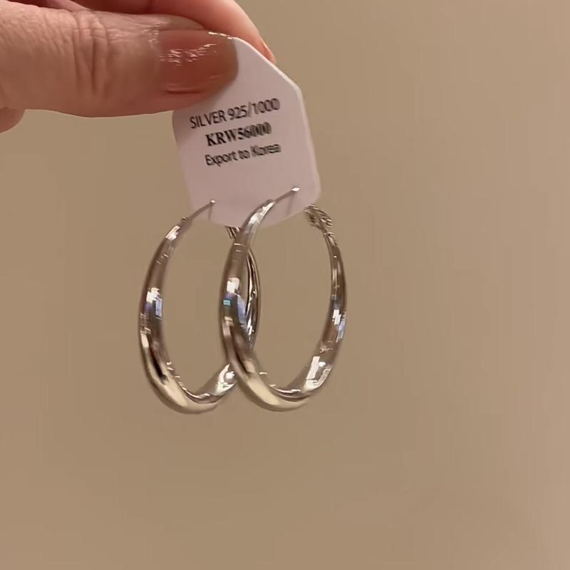 Золотые серьги-кольца женские новые серьги-гвоздики простые серьги-кольца осенние и зимние круглые серьги