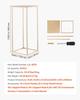Wedding Flower Stand, 10PCS 60cm Column Flower Stand, Floral Stands with Metal Laminate, Gold Rectangular Floral Display Rack for Wedding, Party,