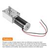 Uxcell DC 12V 130RPM Worm Gear Motor 8mm D Shaft Reduction Electric Motor Reduction High Torque Low Speed Mini Turbine Worm Motor with Wire