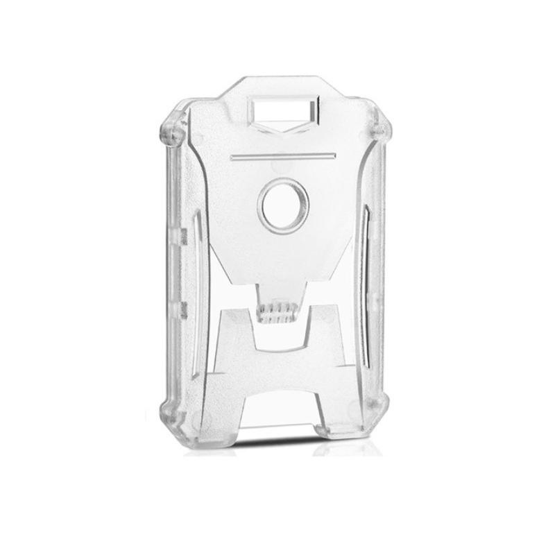 Id Card Holder Protective Cover Hard Plastic Case With Clear Window Heavy Duty Badge Holder For Office School